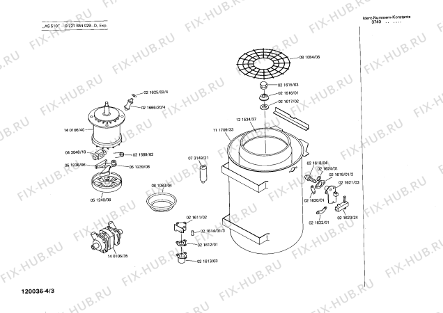 Схема №2 WK5100 с изображением Щелочная помпа для стиральной машины Siemens 00140105