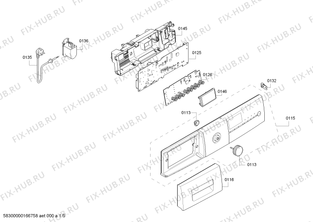 Схема №2 WM14E4ED varioPerfect с изображением Панель управления для стиралки Siemens 00748524