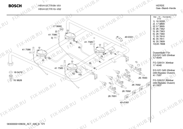 Схема №2 HSV412CTR, FIRIN с изображением Инструкция по эксплуатации для электропечи Bosch 00586340