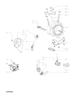 Схема №1 AWO/D 7324 с изображением Модуль (плата) для стиралки Whirlpool 481010650068