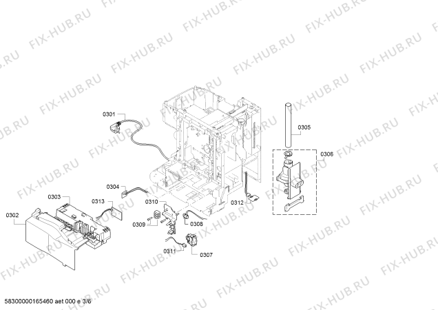 Схема №4 TES50651DE VeroCafe LattePro с изображением Панель управления для электрокофемашины Bosch 00656073