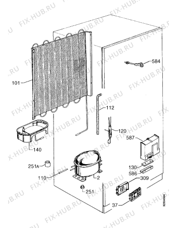 Взрыв-схема холодильника Electrolux ER8137IRSD - Схема узла Functional parts