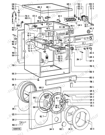 Схема №1 AWM 202 AWM 202/WS-CH с изображением Обшивка для стиральной машины Whirlpool 481245219436