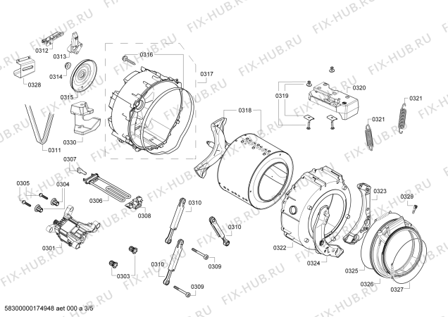 Схема №4 WVH28540 с изображением Панель управления для стиралки Bosch 00704170
