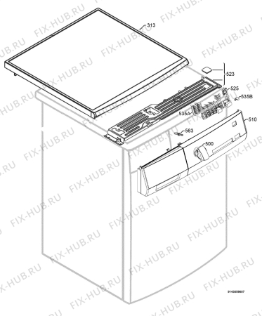 Взрыв-схема стиральной машины Electrolux WAGL6S101 - Схема узла Command panel 037