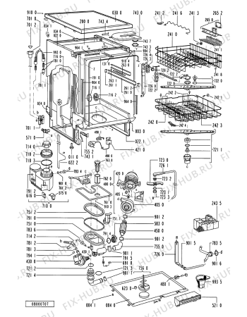 Схема №2 ADP 9518 BR с изображением Обшивка для электропосудомоечной машины Whirlpool 481245370065