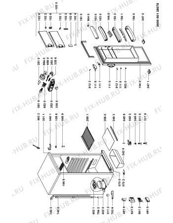 Схема №1 ART 599/H с изображением Элемент корпуса для холодильника Whirlpool 481245228516