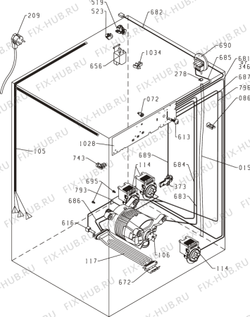 Схема №1 WA60085R (350025, PS0A3/080R) с изображением Проводка для стиральной машины Gorenje 280695