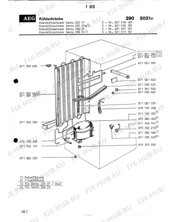 Взрыв-схема холодильника Aeg SANTO 226 DT T - Схема узла Section2