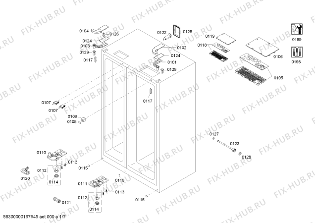 Схема №4 RS295311 Gaggenau с изображением Дверь для холодильной камеры Bosch 00710053