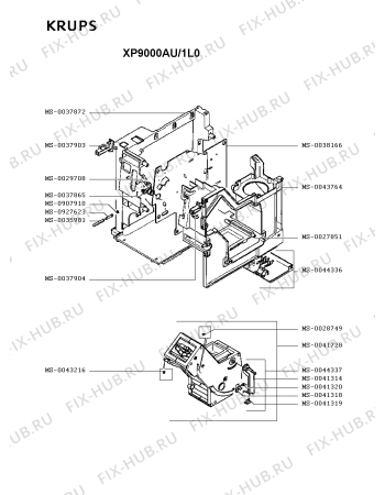 Схема №5 XP9000ME/1L0 с изображением Уплотнение для электрокофеварки Krups MS-0908051