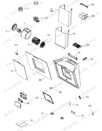 Схема №1 DKG552-ORA-S (319114, E077I1S40AG2HTB) с изображением Фильтр для вытяжки Gorenje 433178