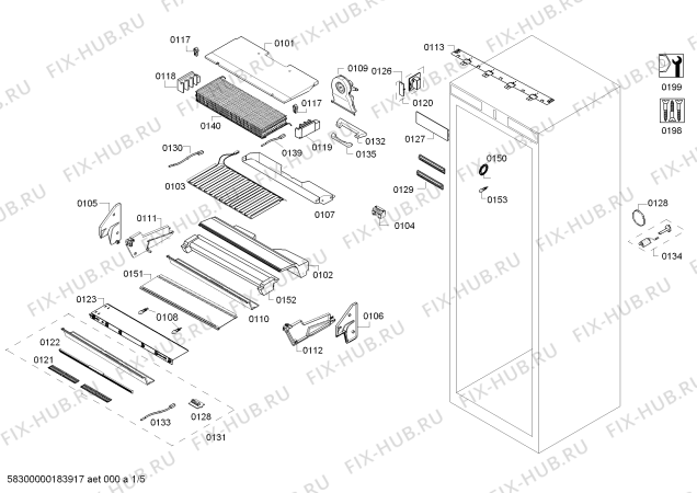 Схема №5 FIN30MIIL1 F 1811 VI с изображением Плата для холодильника Bosch 00771038