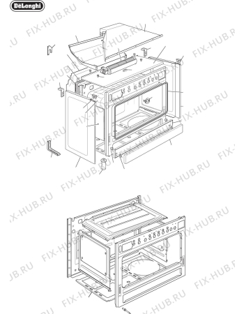 Схема №2 DEF905GW1X1 с изображением Модуль (плата управления) для духового шкафа DELONGHI 35M9102LD1
