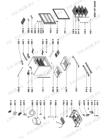Схема №1 AFB 91/A+/FR с изображением Ящик (корзина) для холодильника Whirlpool 481010635175