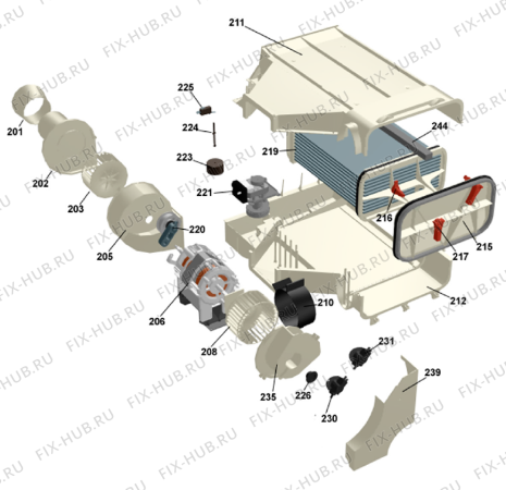 Взрыв-схема стиральной машины Gorenje T721 DK   -White (900002487, TD22ADK) - Схема узла 02