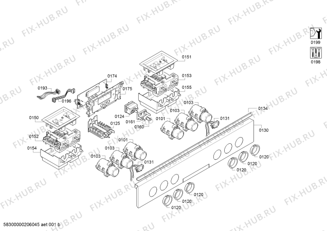 Взрыв-схема плиты (духовки) Bosch HEA513BW0 - Схема узла 02