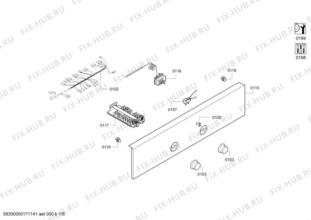 Схема №4 P1HEC22051 Pitsos с изображением Панель управления для духового шкафа Bosch 00746352