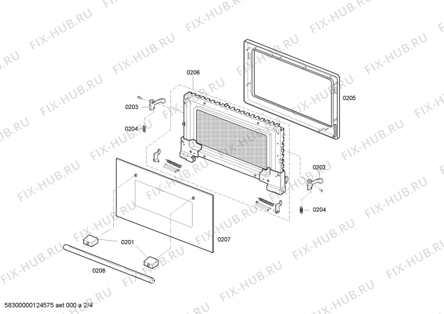 Схема №2 HB86Q560B с изображением Дисплейный модуль для микроволновки Siemens 00437750