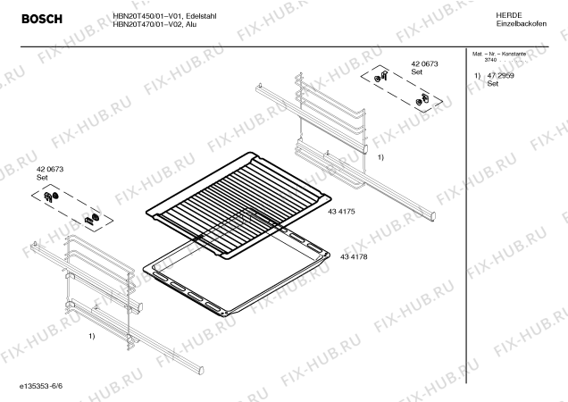 Схема №3 HBN20T470 с изображением Переключатель для плиты (духовки) Bosch 00422596