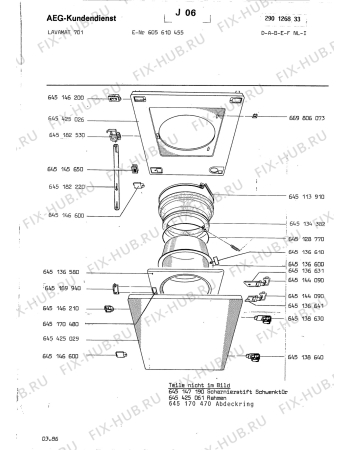Взрыв-схема стиральной машины Aeg LAV701 - Схема узла Door