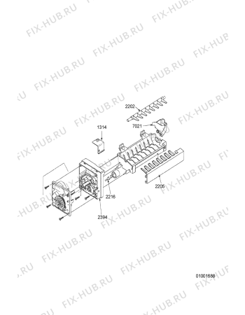 Схема №10 G25E FSB23IX с изображением Корпусная деталь для холодильной камеры Whirlpool 481246418213