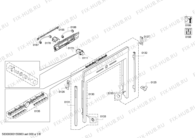 Схема №2 HB76A1660S с изображением Панель управления для духового шкафа Siemens 00247002