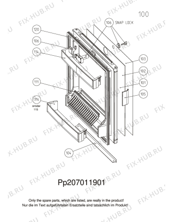 Взрыв-схема холодильника Foron EA0602 - Схема узла C10 Door