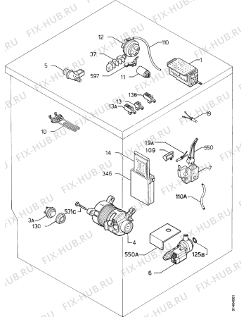 Взрыв-схема стиральной машины Zanussi FL1281 - Схема узла Electrical equipment 268