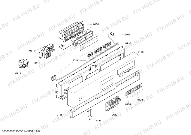 Схема №2 SE54M571EU с изображением Кнопка для посудомоечной машины Siemens 00420681