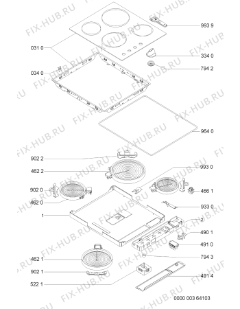 Схема №1 AKM 901/NE/02 с изображением Втулка для плиты (духовки) Whirlpool 481244039464