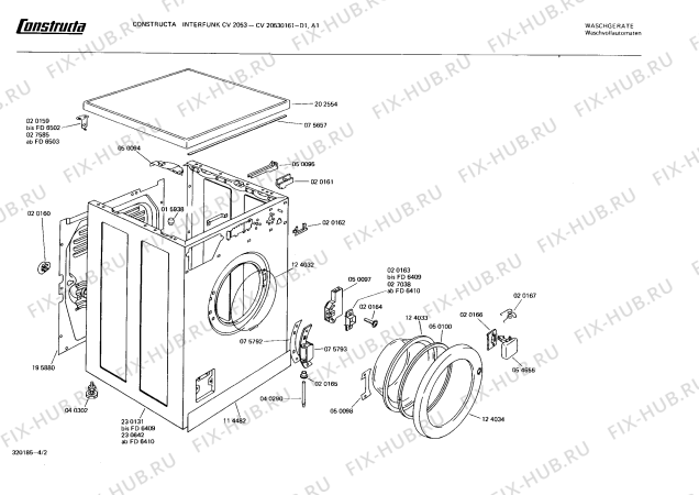 Взрыв-схема стиральной машины Constructa CV20530161 - Схема узла 02