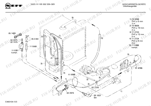 Взрыв-схема посудомоечной машины Neff 195302339 - Схема узла 03