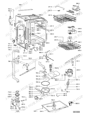 Схема №2 ADG 7665 с изображением Панель для посудомойки Whirlpool 480140101649