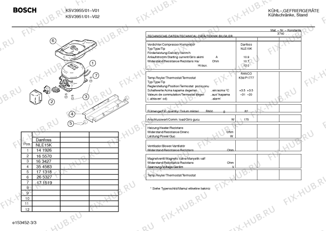 Взрыв-схема холодильника Bosch KSV3955 - Схема узла 03