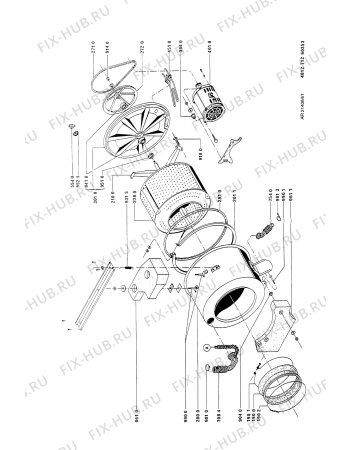 Схема №1 AWG 158/WP с изображением Обшивка для стиральной машины Whirlpool 481945319638