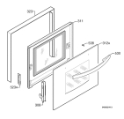 Схема №1 ZOB160X с изображением Дверца для плиты (духовки) Zanussi 3577209053