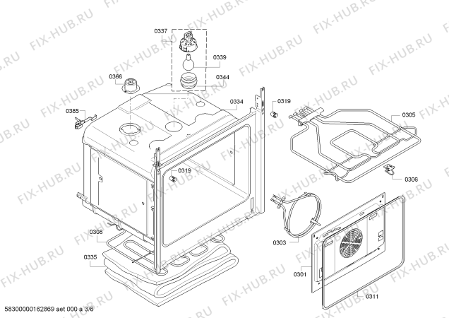 Схема №4 HBG32B420S с изображением Часы для электропечи Bosch 00656702