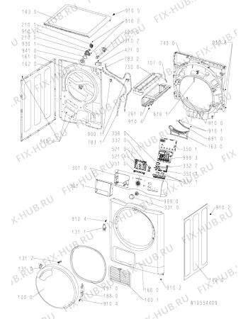 Схема №1 AZA 9683 GG с изображением Модуль (плата) для стиралки Whirlpool 481010552195