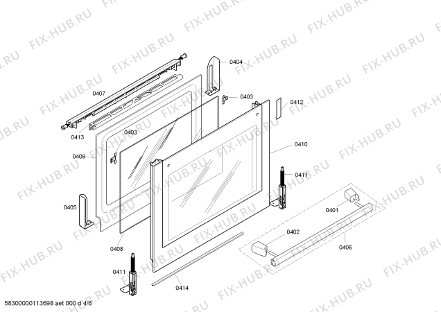 Схема №5 HBN620561F с изображением Панель управления для плиты (духовки) Bosch 00660609