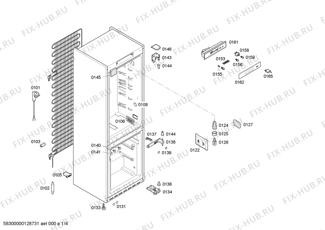 Схема №2 KGN36HN1 с изображением Дверь морозильной камеры для холодильной камеры Bosch 00477171