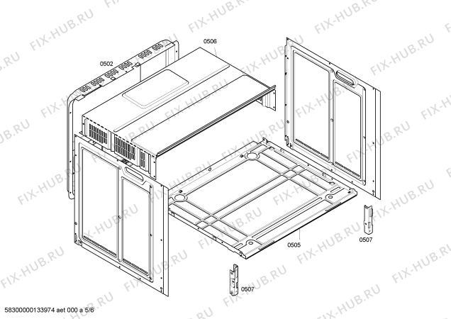 Схема №5 HBN210S0 с изображением Панель управления для духового шкафа Bosch 00664557