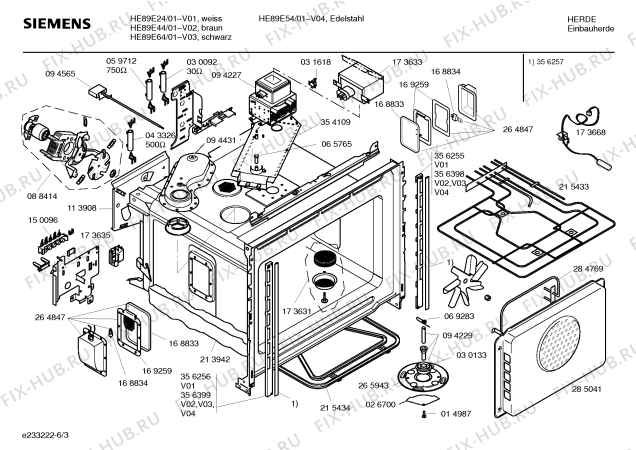 Схема №2 HE89E24 с изображением Инструкция по эксплуатации для электропечи Siemens 00525059