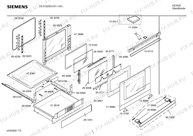 Схема №5 HL56025 с изображением Ручка управления духовкой для плиты (духовки) Siemens 00418171