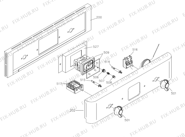 Взрыв-схема плиты (духовки) Gorenje U460MVK   -White (900000822, B600) - Схема узла 04