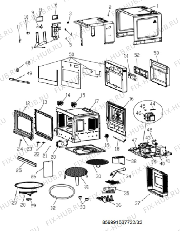 Схема №1 MW 338 B с изображением Ветродув Whirlpool 482000098684