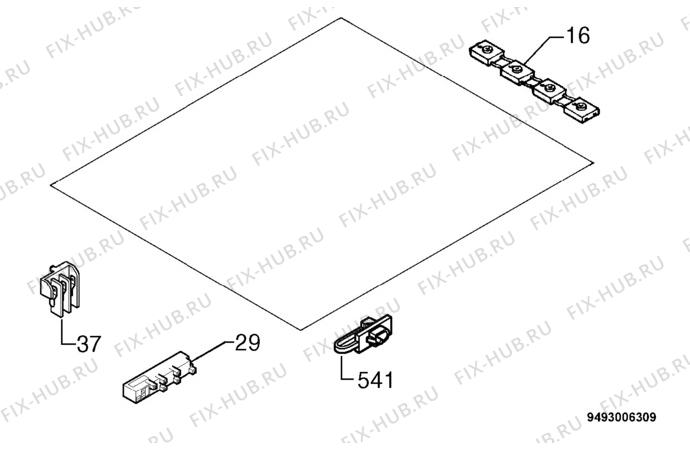 Взрыв-схема плиты (духовки) Faure CPG106N - Схема узла Electrical equipment 268