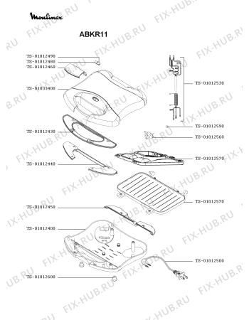 Схема №1 SM150112/1P с изображением Крышечка для электробутербродницы Tefal TS-01012420