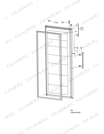 Взрыв-схема холодильника Electrolux EUF2540AOW - Схема узла C10 Door