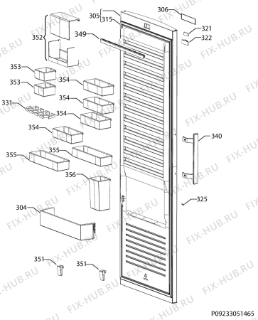 Взрыв-схема холодильника Electrolux LRC5MA36W - Схема узла Door